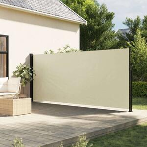 VidaXL krémszínű behúzható oldalsó napellenző 180 x 600 cm