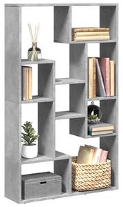 Betonszürke szerelt fa könyvespolc 72 x 20 x 120,5 cm