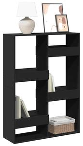 Fekete szerelt fa könyvespolc 100 x 33 x 135 cm