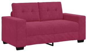 Bordó bársony loveseat kanapé 120 cm