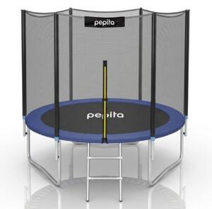 Pepita 244cm külső hálós Trambulin létrával - kék