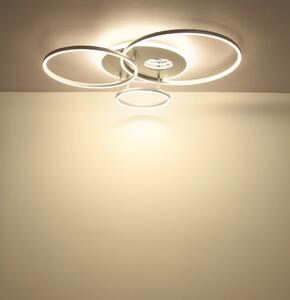 INVERTINA LED mennyezeti lámpa, ezüst, 90 cm, 54W, 2256 lm, 2700–6500 K