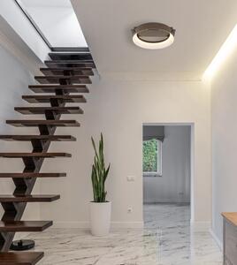 SYRAKUS LED mennyezeti lámpa, matt kávébarna, 26 cm, 12W, 629 lm, 3000 K