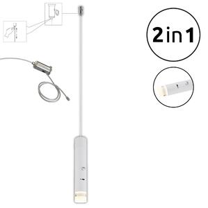 PELO LED függőlámpa, matt fehér, Ø3,8 cm, 2W, 60 lm, 3000 K