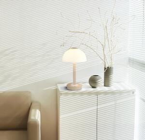 ULDIN LED asztali lámpa, homokszínű, Ø18 cm, 7W, 255 lm, 3000 K