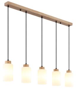 ROWENA függőlámpa, barna, 100 cm, 5×E27