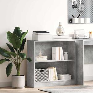 Betonszürke forgácslap könyvespolc 80 x 24 x 75 cm