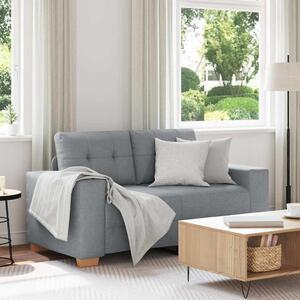 Világosszürke szövet loveseat kanapé 160x77x82 cm