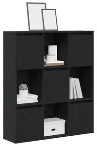 Könyvespolc fekete tölgy 89x24x101,5 cm Gépesített fa