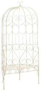 Fehér antik vas kerti pad 95 cm