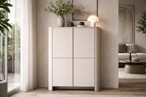 Sorrenti magas komód 103 cm – kasmír / arany