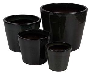 Singa Kerámia Növénytartó Szett - Cédruszöld - 4 db - 21-42/19-37cm