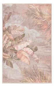 Bézs mosható szőnyeg 80x150 cm Dusty Leaves – Mila Home
