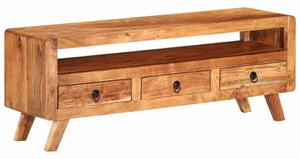 Tömör akácfa TV-szekrény 110 x 30 x 40 cm