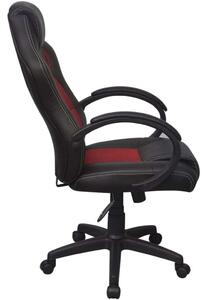 VidaXL vezetői versenyautó műbőr irodai szék piros
