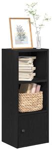 Könyvespolc fekete tölgy 31x24x77 cm Gépesített fa