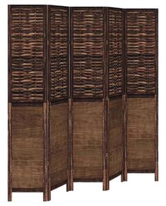 5 Paneles Bambusz Térelválasztó - 175-180x200 cm - Sötétbarna