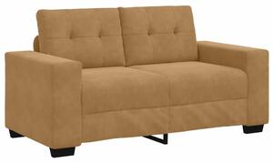 Barna bársony loveseat kanapé 120 cm