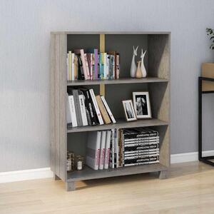 HAMAR világosszürke tömör fenyőfa könyvszekrény 85x35x112 cm