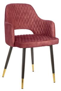 Design szék Laney piros bársony