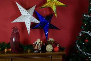 Karácsonyi csillag időzítővel 60cm/10x LED - piros
