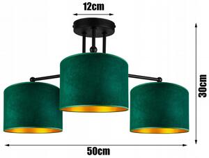 Abazur Premium zöld mennyezeti lámpa 3xE27