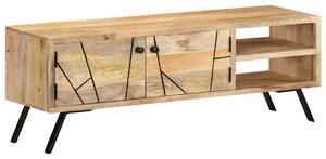 Tömör mangófa TV-szekrény 110 x 30 x 40 cm