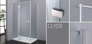 Wellis Clyde 120 szögletes Zuhanykabin nyílóajtóval és Easy Clean