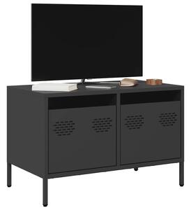 Fekete hidegen hengerelt acél TV-szekrény 68 x 39 x 43,5 cm