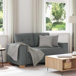 Sötétszürke szövet loveseat kanapé 160x77x82 cm