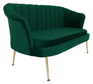 Luxus heverő, 2,5-es ülés, smaragd/arany, Art-deco, NOBLIN NEW