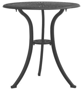 VidaXL fekete öntött alumínium kerti asztal 62 x 62 x 65 cm