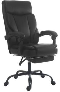 Canberro vezetői fotel fekete textilbőrrel, lábtartóval és vízszintesig dönthető háttámlával