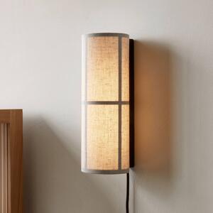 Audo Copenhagen Hashira LED fali világítás dugóval, natúr, Krém / borostyánsárga, Nappali / Étkező, Textil / szövet / selyem, Dizájn