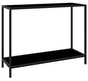 Fekete edzett üveg tálalóasztal 100 x 35 x 75 cm