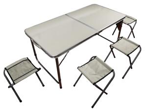 Rojaplast Kemping készlet asztal+ 4 szék 120 x 60 cm