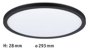 Paulmann Atria Shine LED panel, fekete, Ø29 cm, 3000 K, be-/kikapcsoló, Fekete, Nappali / Étkező, Műanyag, Modern