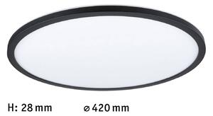 Paulmann Atria Shine panel 3-step fekete 830 Ø42cm, dimmelhető, Fekete, Nappali / Étkező, Műanyag, Modern