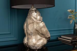 Design asztali lámpa Gorilla 60 cm fekete-ezüst