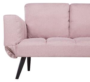 Rózsaszín kárpitozott kanapéágy BREKKE