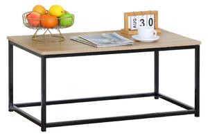 Intenso Home loft stílusú szögletes dohányzóasztal fém lábbal 90 x 40cm (Sonoma tölgy) | Masszív fém váz