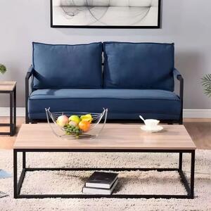 Intenso Home loft stílusú szögletes dohányzóasztal fém lábbal 90 x 40cm (Sonoma tölgy) | Masszív fém váz