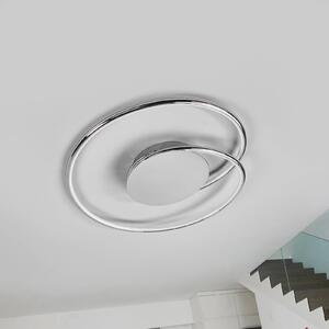Lindby LED mennyezeti lámpa Joline, 2 darabos szett, Ø 46 cm, króm színű, Króm / ezüst, Nappali / Étkező, fém, Modern