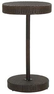 Barna polyrattan kerti asztal 60,5 x 106 cm