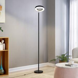 Lindby Smart LED álló lámpa Cilian, RGBW, CCT, ZigBee, Hue, dimmelhető, Fekete, Nappali / Étkező, fém, Modern