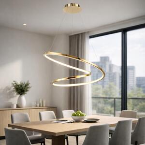 SATELLITE LED design függőlámpa, fényes arany, 1330 lm