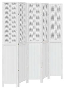 Bambusz Térelválasztó - 5 Paneles - 175-180x220 cm - Fehér
