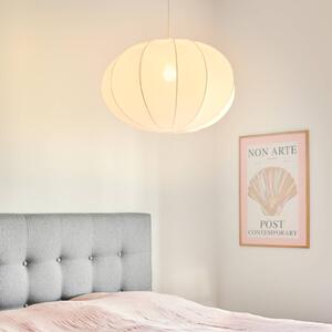 Nordlux Aeron 60 lógó világítás textil árnyékkal, Ø cm, dimmelhető, Fehér / opál, Hálószoba, Textil / szövet / selyem
