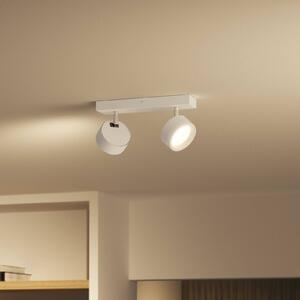 Philips Bracia LED mennyezeti spotlámpa, 2 izzós, fehér, Fehér / opál, Nappali / Étkező, Alumínium, Modern