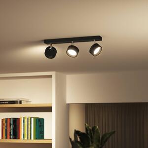 Philips Bracia LED mennyezeti spotlámpa, 3 izzós, fekete, Fekete, Nappali / Étkező, Alumínium, Modern